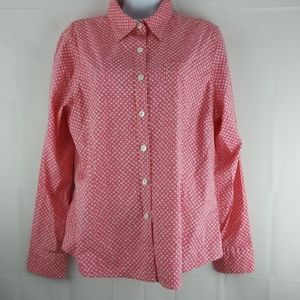L.L Bean Ladies Pink Long Sleeve Shirt Size Large